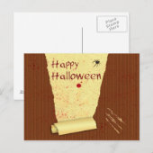 Happy Halloween Bloody Wallpaper Postkarte (Vorne/Hinten)