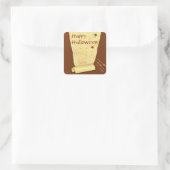 Happy Halloween Bloody Wallpaper Quadratischer Aufkleber (Tasche)