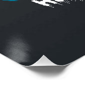 Happy Halloween Blue and Black Spuk House Poster (Ecke)