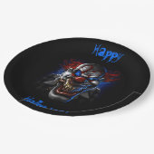 Happy Halloween Blue Eyes Evil Clown Pappteller (Schrägansicht)