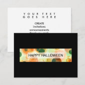 Happy Halloween (Bokeh) Einladung (Vorne/Hinten)