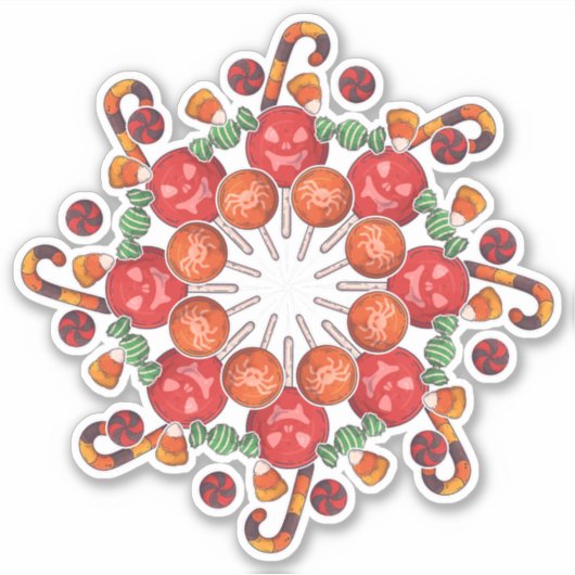 Happy Halloween | Bonbons Aufkleber (Vorderseite)