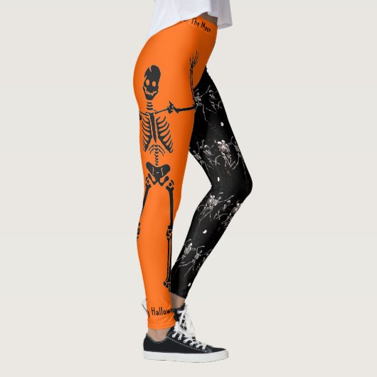Happy Halloween Bone Tanzen Skelette Leggings (Rechts)