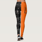 Happy Halloween Bone Tanzen Skelette Leggings (Rückseite)