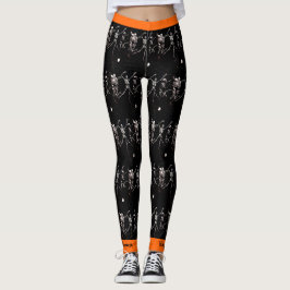 Happy Halloween Bone Tanzen Skelette Leggings