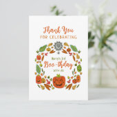 Happy Halloween Boo-Donnday Party Dankeskarte (Stehend Vorderseite)