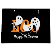 Happy Halloween Boo Ghosts Black Große Geschenktüte (Vorderseite)
