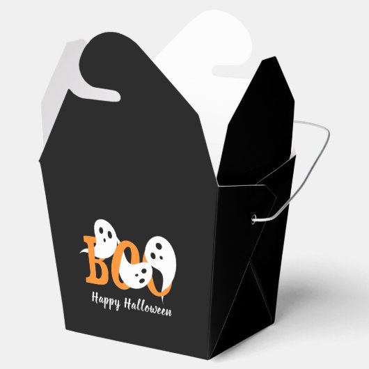 Happy Halloween Boo Ghosts Black Gvor Box Geschenkschachtel (Geöffnet)