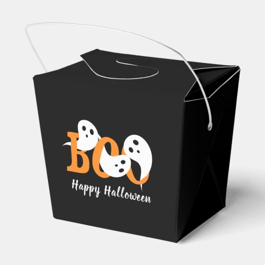 Happy Halloween Boo Ghosts Black Gvor Box Geschenkschachtel (Rückseite)