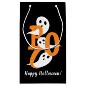 Happy Halloween Boo Ghosts Black Kleine Geschenktüte (Rückseite)