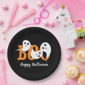 Happy Halloween Boo Ghosts Black Pappteller (Party)