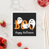 Happy Halloween Boo Ghosts Black Serviette (Beispiel)