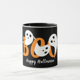 Happy Halloween Boo Ghosts Black Tasse