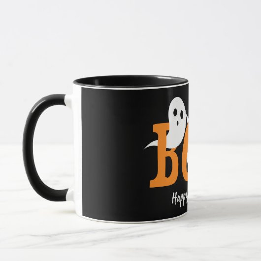 Happy Halloween Boo Ghosts Black Tasse (Links)