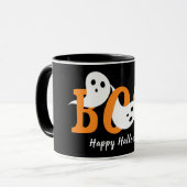 Happy Halloween Boo Ghosts Black Tasse (Vorderseite Links)