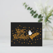 Happy Halloween Boo Postkarte (Stehend Vorderseite)