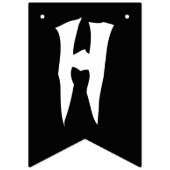 HAPPY HALLOWEEN BOO SCHWARZ UND WEISS WIMPELKETTE (Zweite Fahne)