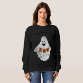 HAPPY HALLOWEEN Boo Sheet Ghost Halloween Sweatshirt (Vorne ganz)