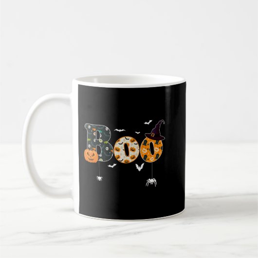 Happy Halloween Boo Spiders Hexenhut Halloween Kaffeetasse (Links)