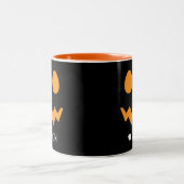 Happy Halloween boo spooky Kürbis Gesicht Zweifarbige Tasse (Mittel)