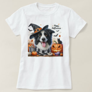 Happy Halloween Border Collie Dog Liebhaber T-Shirt
