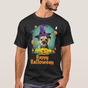 Happy Halloween Border Terrier Dog Pumpkin Hexe G T-Shirt