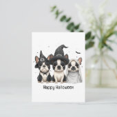 Happy Halloween Boston Terrier Dogs Postkarte (Stehend Vorderseite)