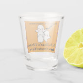 Happy Halloween Brew Ghost Bat Orange Schnapsglas (Rückseite)
