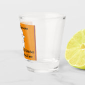 Happy Halloween Brew Ghost Bat Orange Schnapsglas (Rechts)