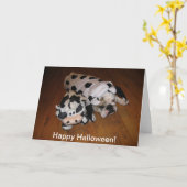 Happy Halloween Bulldog Karte (Gelbe Blume)