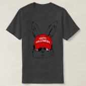 Happy Halloween Bunny Face Sonnenbrille Red Cap Ea T-Shirt (Design vorne)
