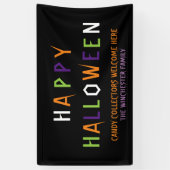 Happy Halloween bunter, lustiger, seltsamer Text Banner (Vertikal)