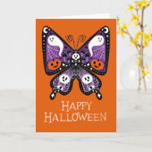 Happy Halloween Butterfly Ghost Karte (Gelbe Blume)