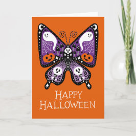 Happy Halloween Butterfly Ghost Karte