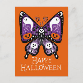 Happy Halloween Butterfly Postkarte