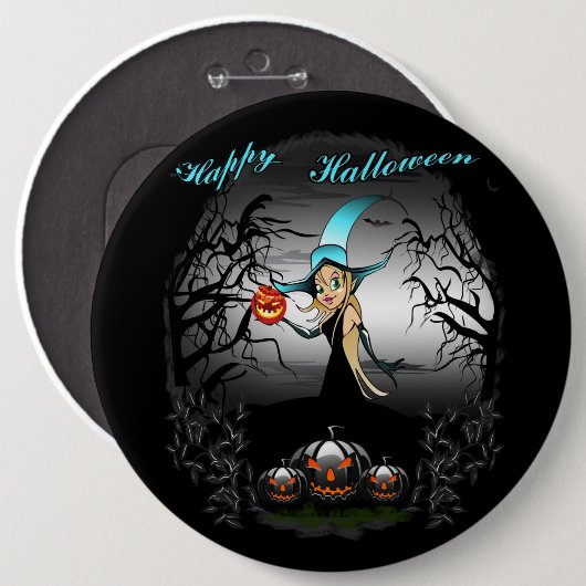 Happy Halloween Button (Vorne & Hinten)