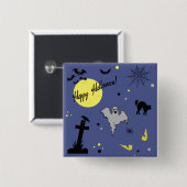 Happy Halloween Button (Vorne & Hinten)
