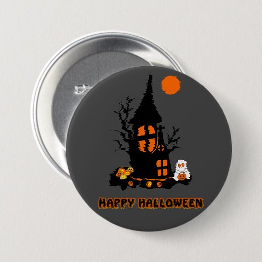 Happy Halloween Button (Vorne & Hinten)