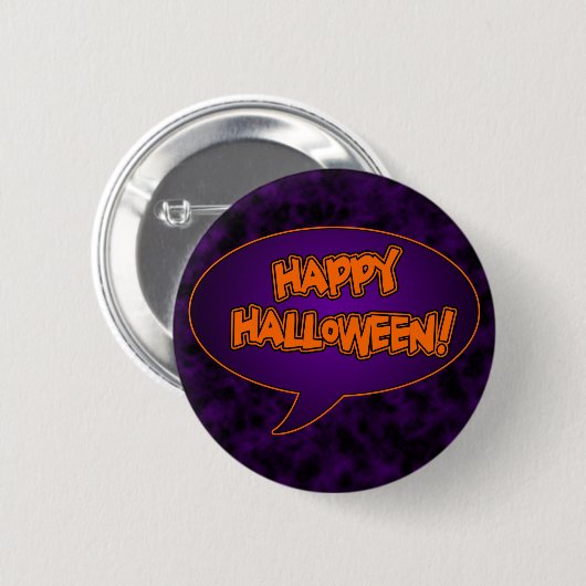 Happy Halloween Button (Vorne & Hinten)