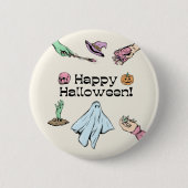Happy Halloween Button (Vorderseite)