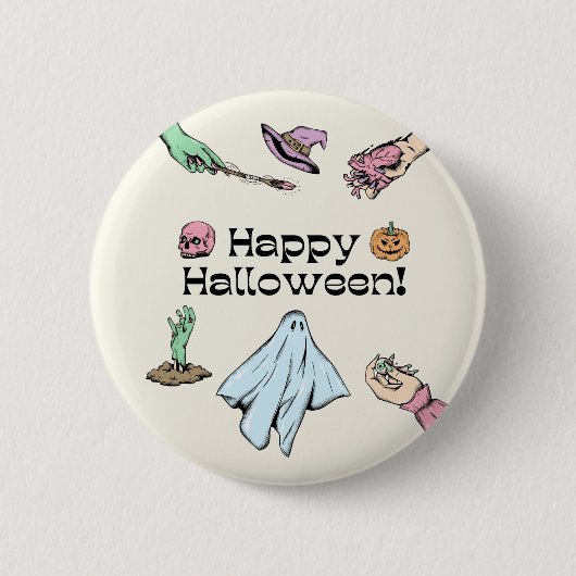 Happy Halloween Button (Vorderseite)