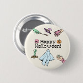 Happy Halloween Button (Vorne & Hinten)