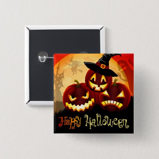 Happy Halloween Button (Vorne & Hinten)