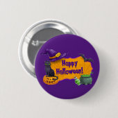 Happy Halloween Button (Vorne & Hinten)