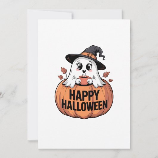 Happy Halloween Caffeine Ghost Einladung (Rückseite)