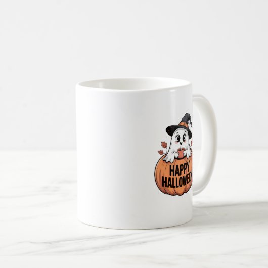 Happy Halloween Caffeine Ghost Kaffeetasse (VorderseiteRechts)