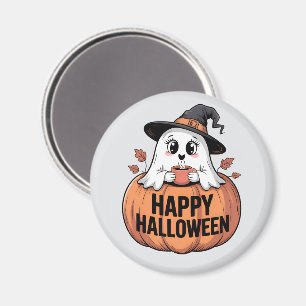 Happy Halloween Caffeine Ghost Magnet