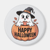 Happy Halloween Caffeine Ghost Magnet (Vorne)