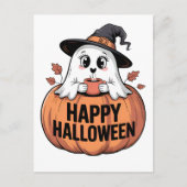 Happy Halloween Caffeine Ghost Postkarten (Vorderseite)
