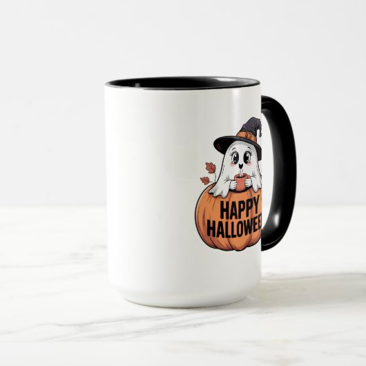 Happy Halloween Caffeine Ghost Tasse (VorderseiteRechts)